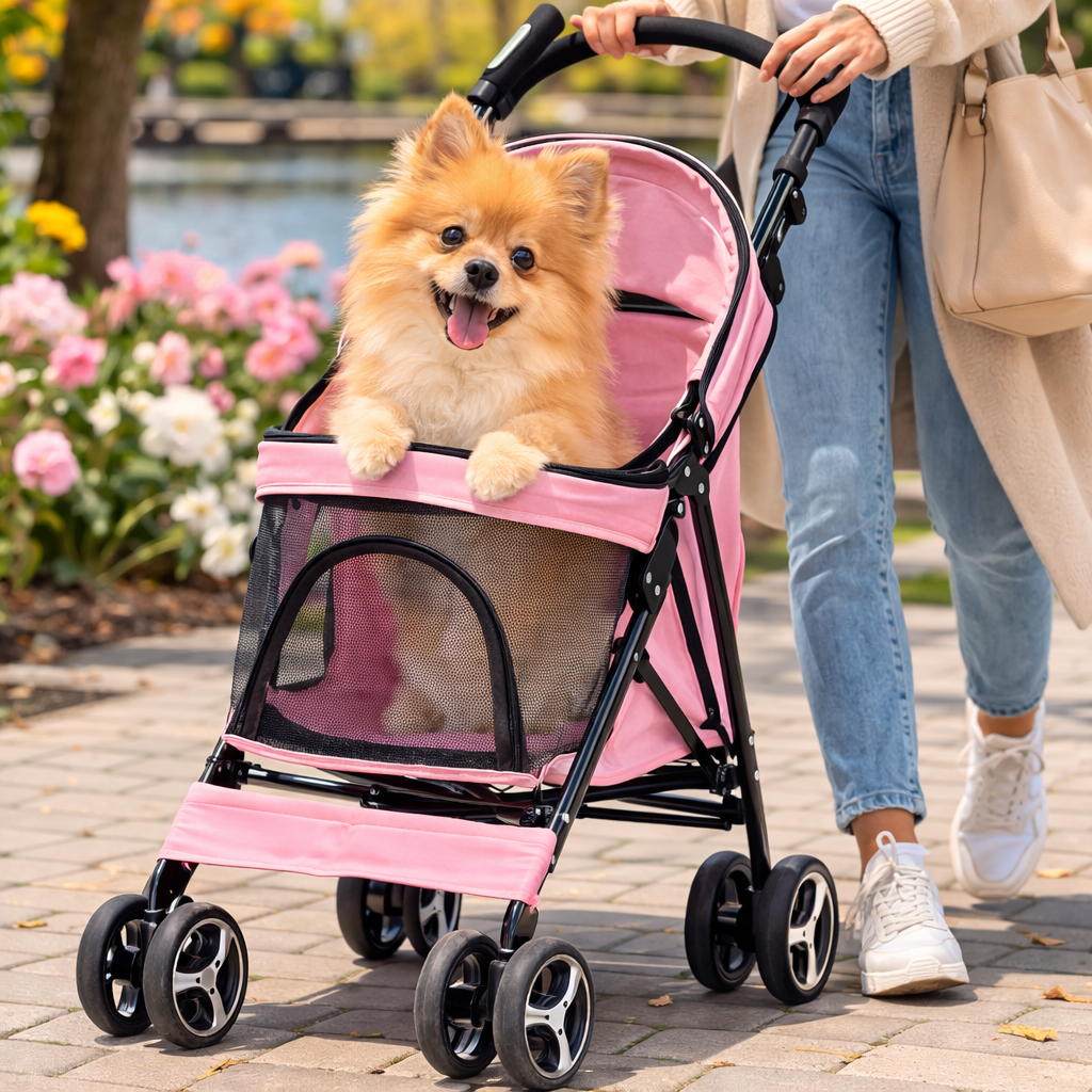 Comfort Pet Gear | Dog Stroller with Lightweight Frame & Breathable Mesh | Easy Travel for Small Dogs 4
