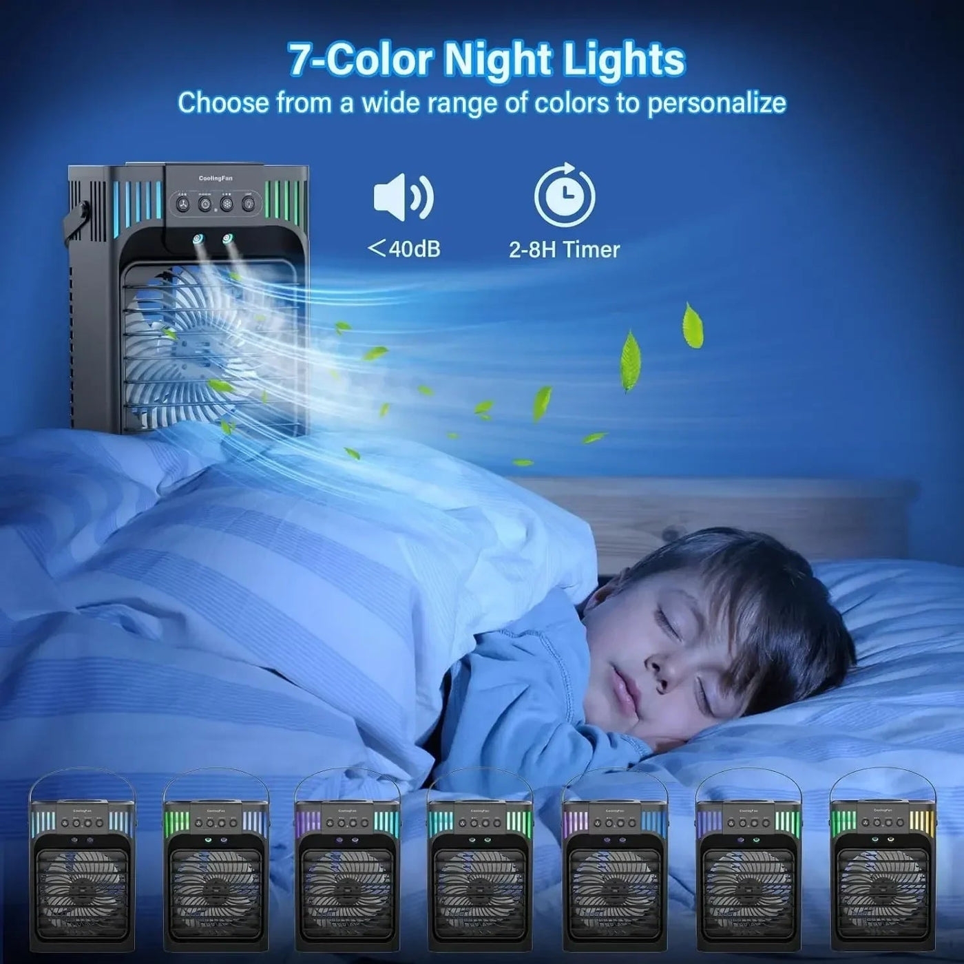 Compact Air Cooler | Evaporative Cooling Fan with Remote & 3 Speed Settings | Personal Comfort for Small Spaces 4