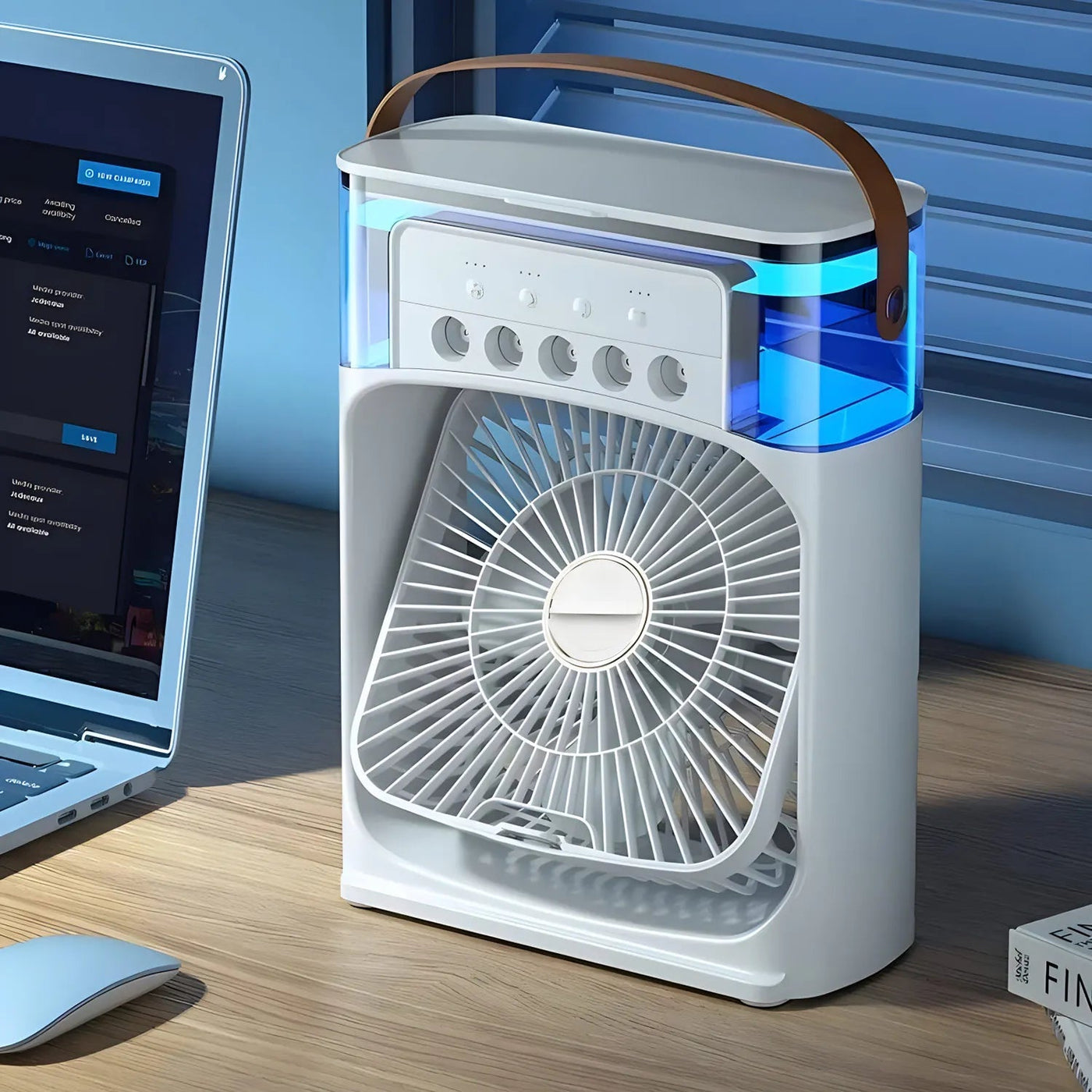 Compact Air Cooler | Portable Air Conditioner with Custom Airflow | 3-in-1 Humidifier for Everyday Comfort 2