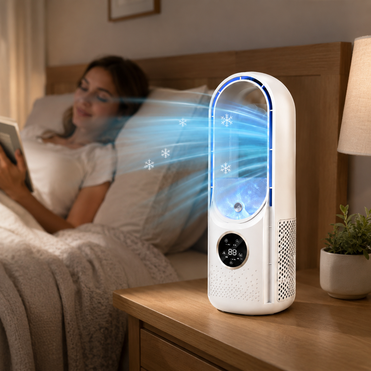 Compact Bladeless Desktop Air Conditioner with Quiet Operation | Ideal for Personal Cooling 1