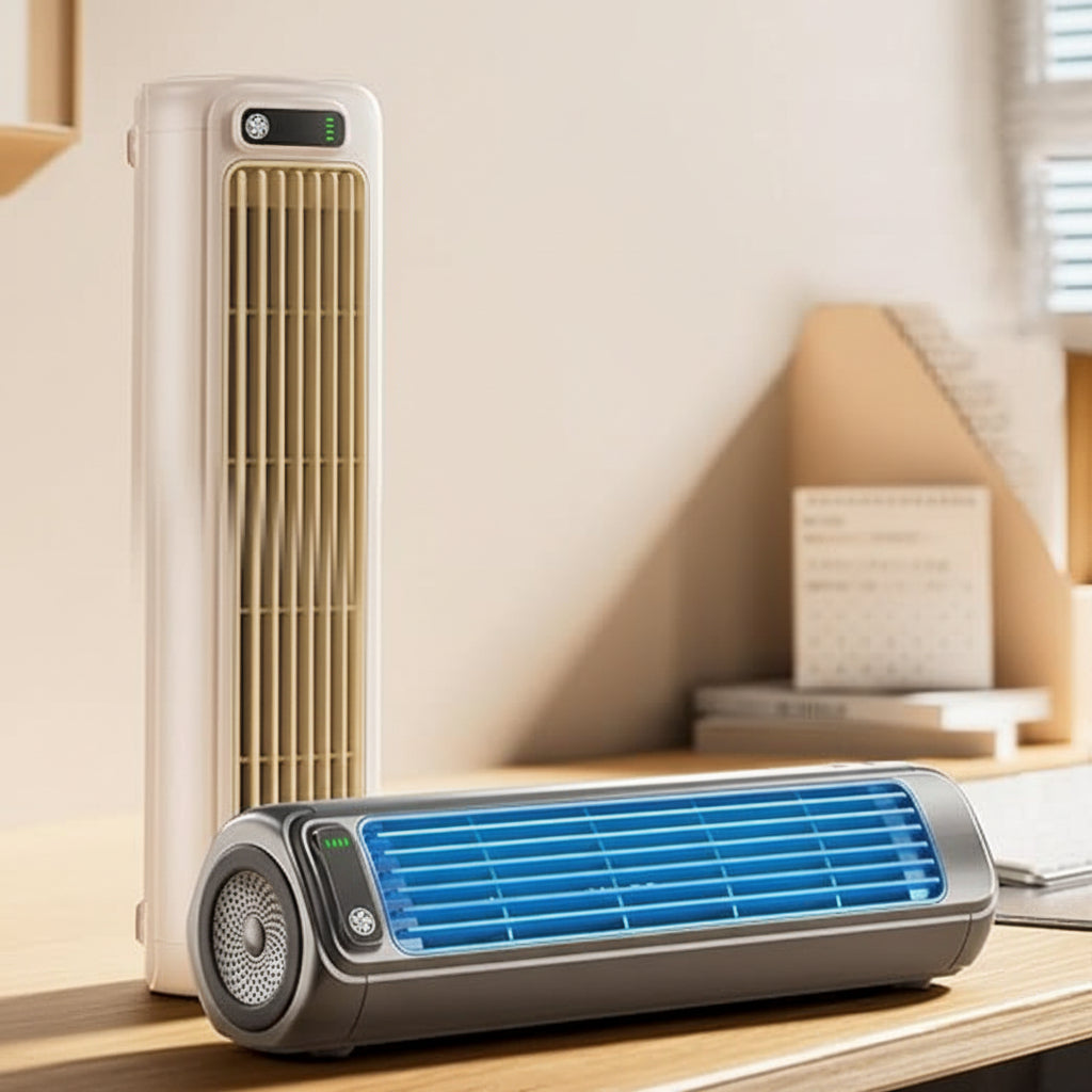 Compact Bladeless Portable AC Unit with Evaporative Cooling | Lightweight Design for Efficient Personal Comfort 3