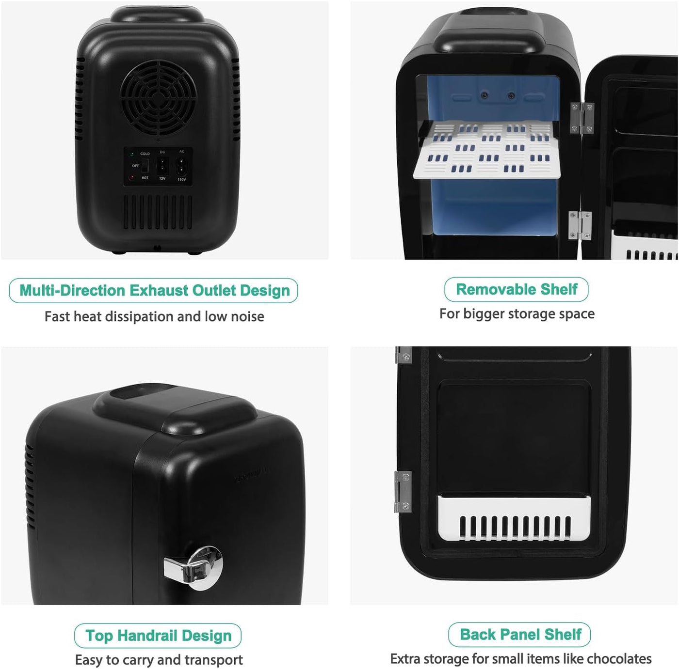 Compact Mini Fridge | 4L Cooling & Heating Refrigerator for Skincare & Food Storage in Bedroom 6