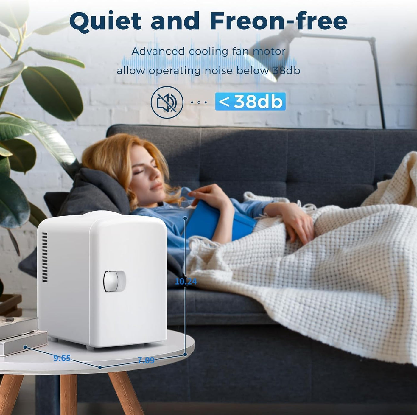 Compact Mini Fridge | 4L Small Fridge with Adjustable Shelves | Ideal Skincare & Beverage Storage for Bedroom Use 6