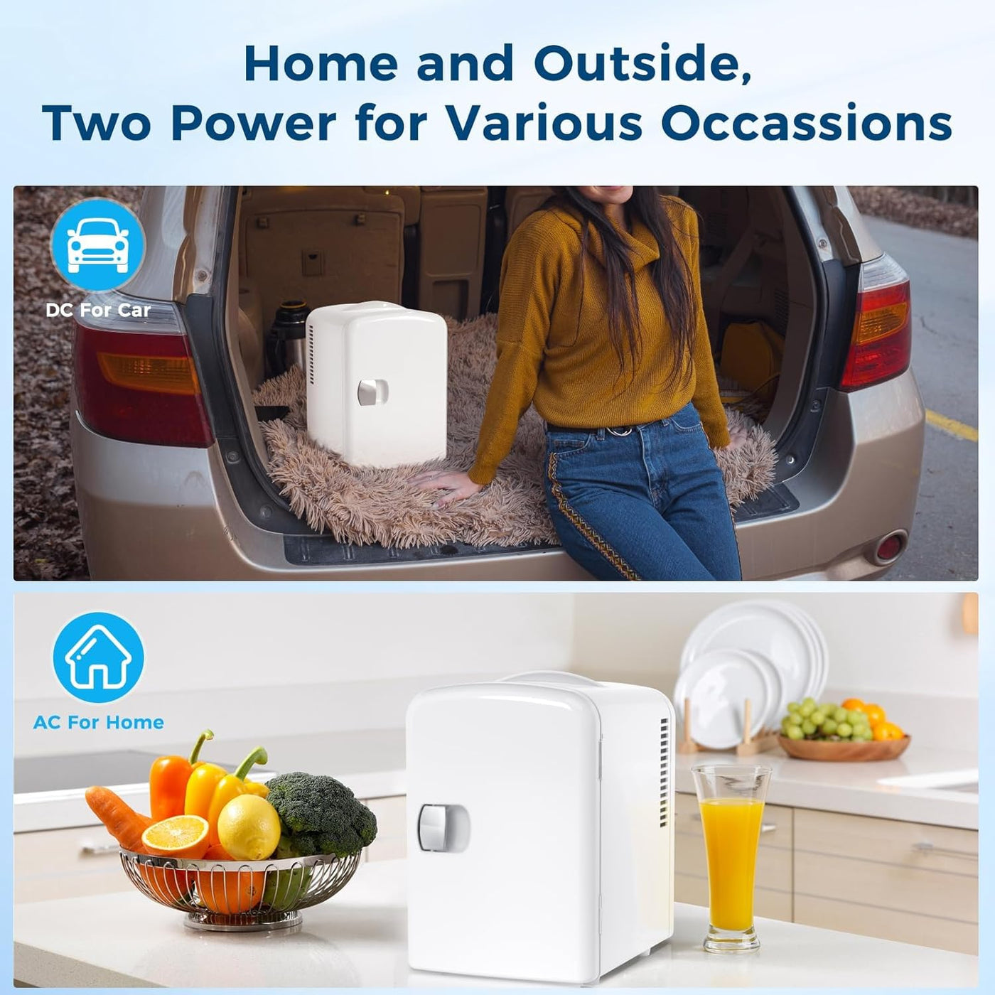 Compact Mini Fridge | 4L Small Fridge with Adjustable Shelves | Ideal Skincare & Beverage Storage for Bedroom Use 7