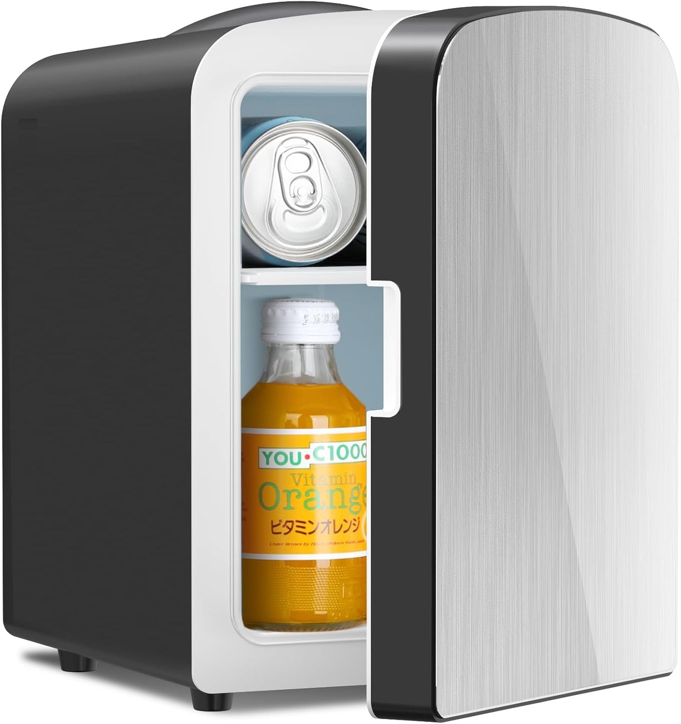 Compact Mini Fridge | 4L Small Fridge with Adjustable Shelves | Ideal Skincare & Beverage Storage for Bedroom Use 9