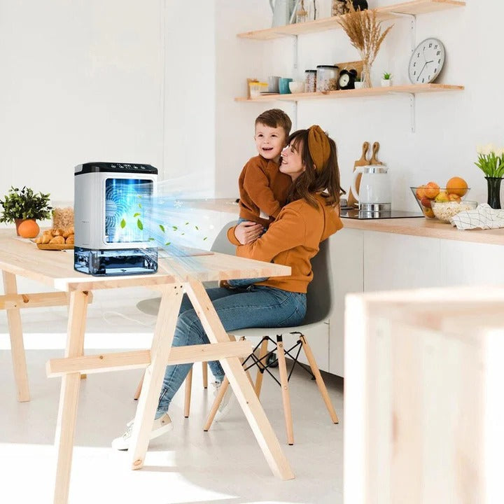 Compact Mini Portable Air Conditioner with Adjustable Fan Speed | Personal Cooling Solution for Desks and Small Spaces 1