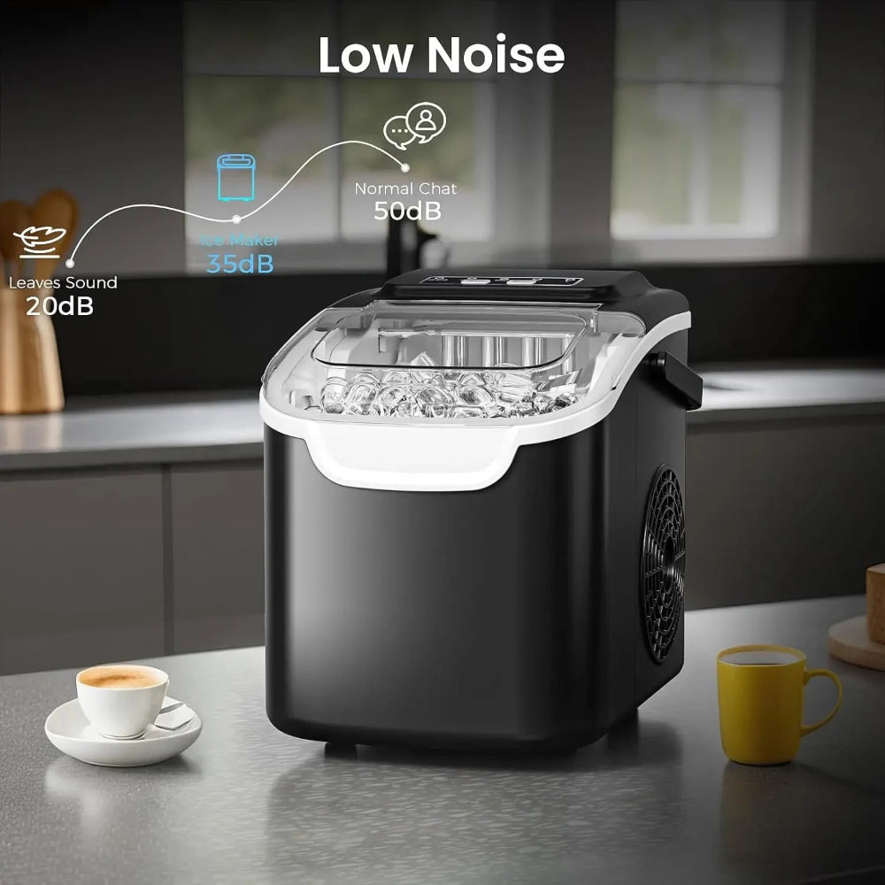 Compact Nugget Ice Maker Machine | Portable Countertop Design with Self-Cleaning Function | Quick Ice Production for Home and Offices 5