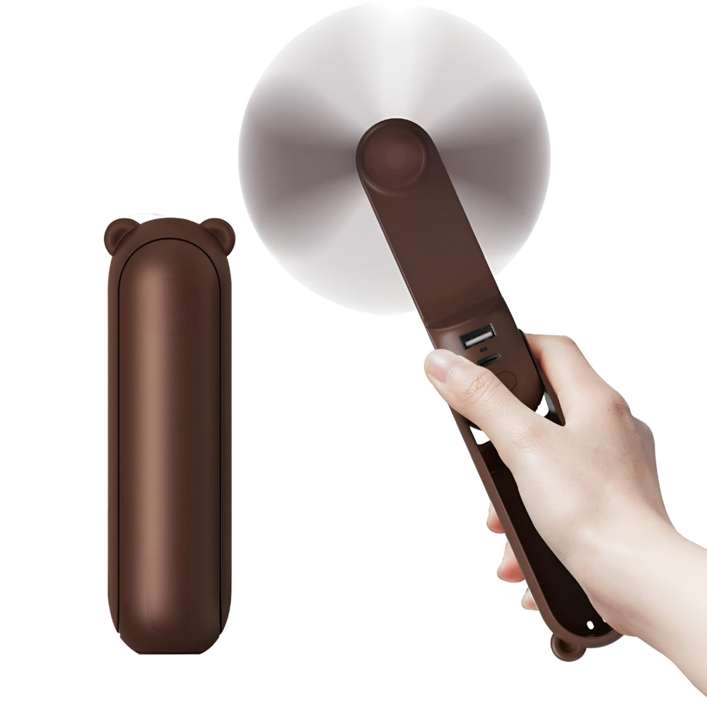 Compact Pocket Fan | USB Rechargeable Handheld Cooling Fan with Power Bank Functionality 2