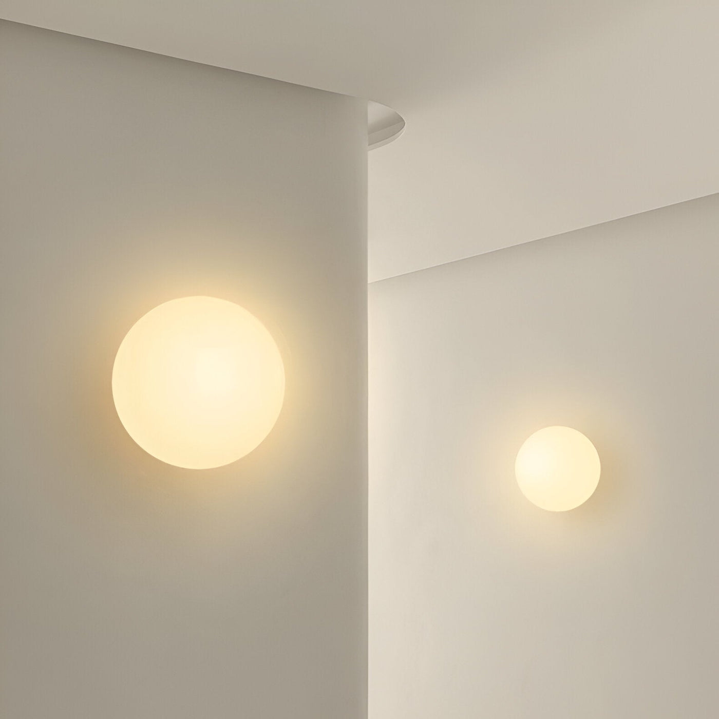Contemporary Round Glass Wall Sconce | Adjustable LED Wall Lamp for Ambient Illumination 7
