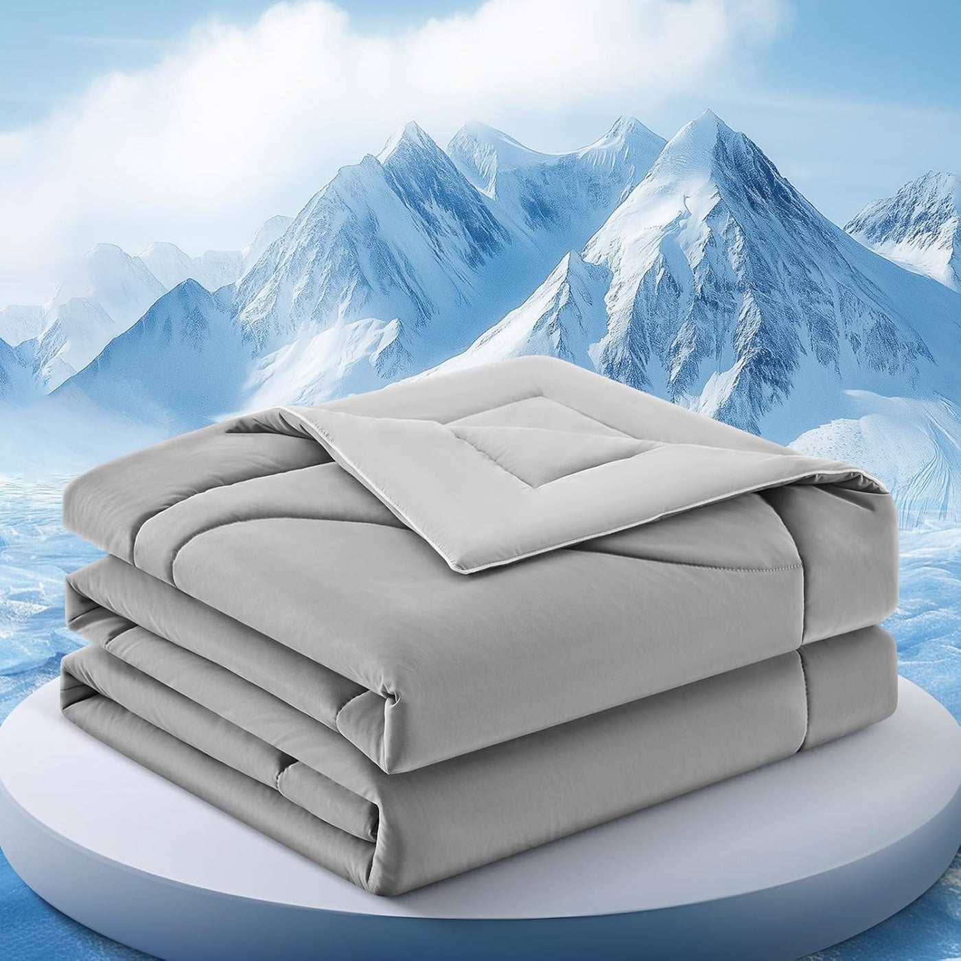 Cooling Comforter | Double-Sided Blanket with Breathable Ice Fabric | Lightweight Design for Hot Sleepers 0