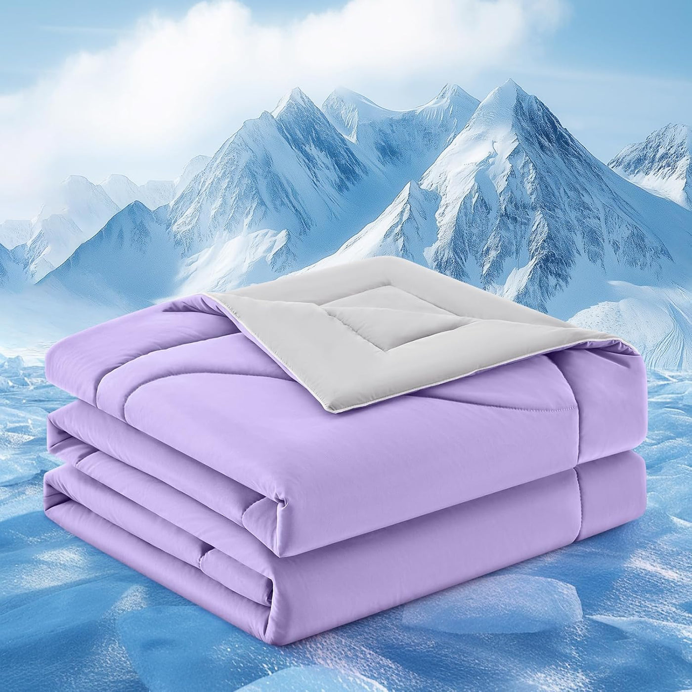 Cooling Comforter | Double-Sided Blanket with Breathable Ice Fabric | Lightweight Design for Hot Sleepers 10