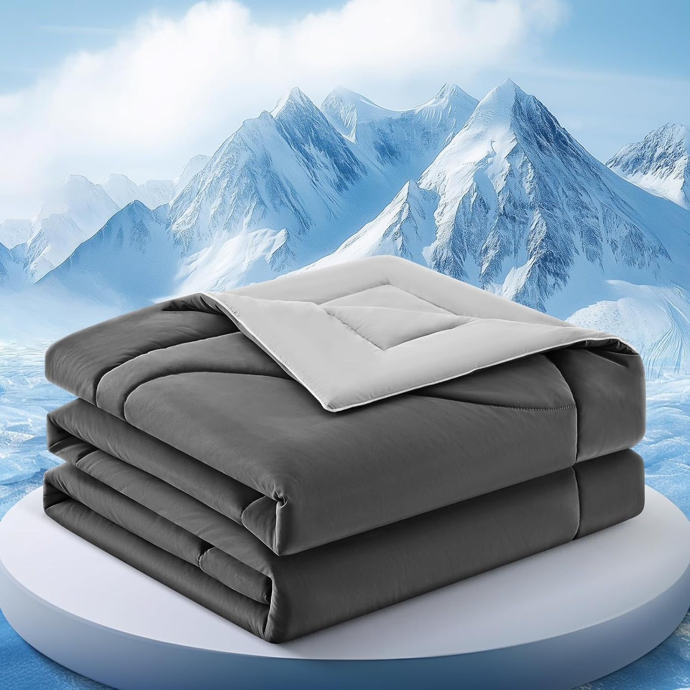Cooling Comforter | Double-Sided Blanket with Breathable Ice Fabric | Lightweight Design for Hot Sleepers 14
