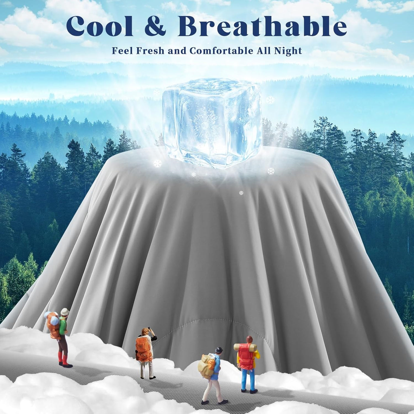 Cooling Comforter | Double-Sided Blanket with Breathable Ice Fabric | Lightweight Design for Hot Sleepers 3