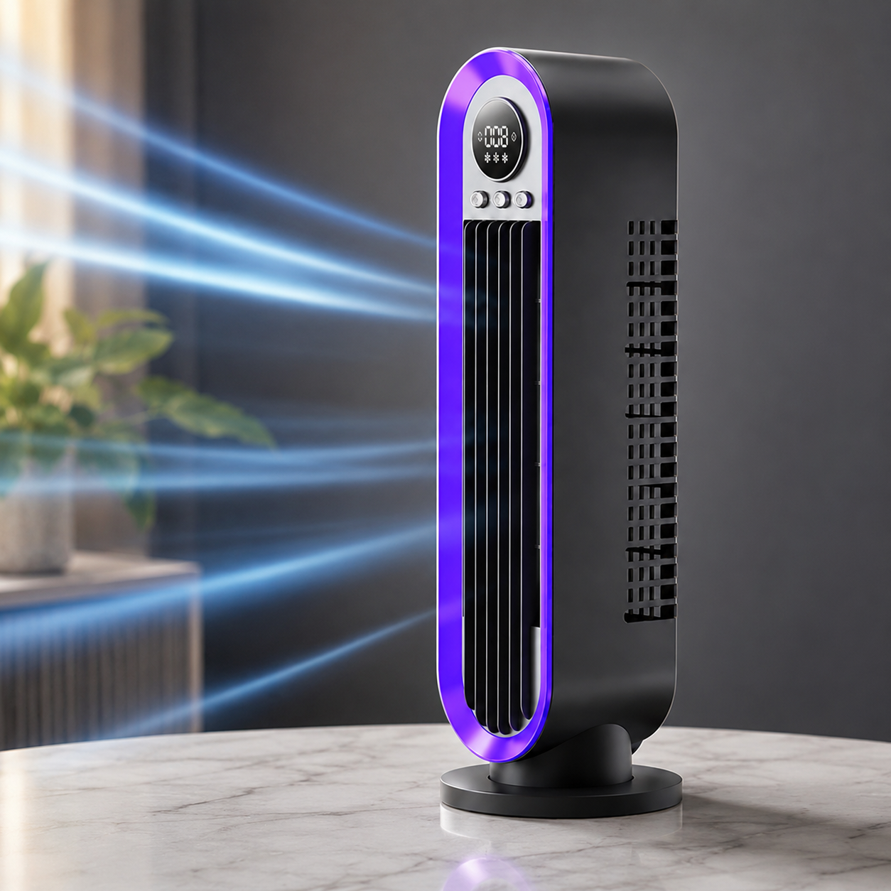 Cooling Portable Fan | Oscillating Tower Fan with Remote Control | Slim Design for Efficient Airflow 0