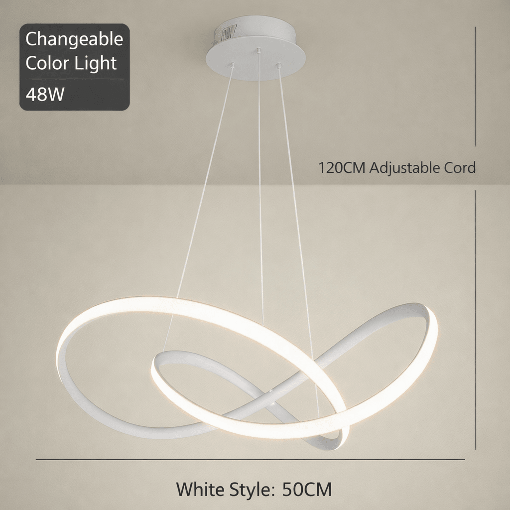 Cloverleaf Pendant Light for Living Room, Modern Hanging Light Fitting – image 24