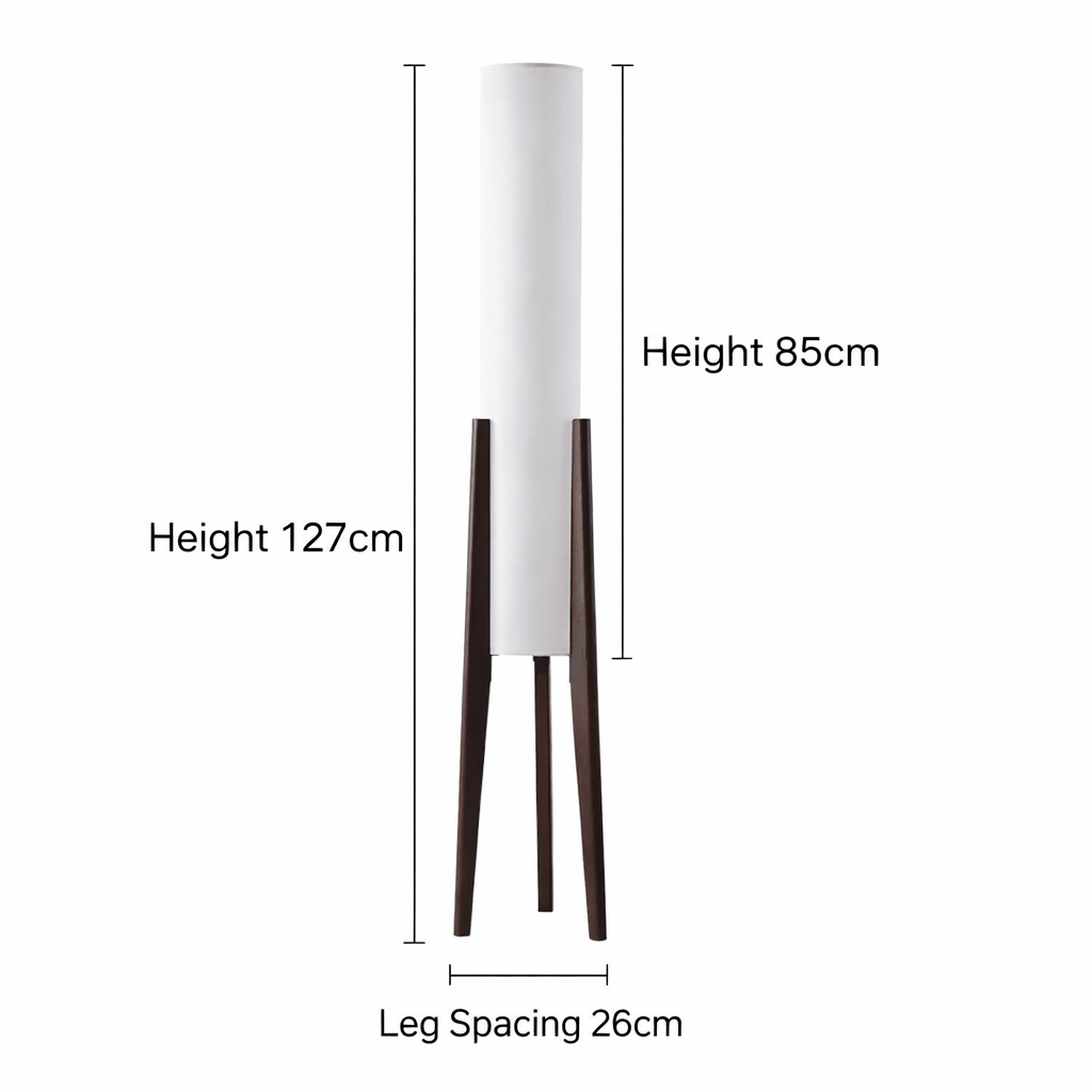Living Room Floor Lamps, Wooden Floor Lamp with Dimmable LED Light, Scandinavian Standing Lamp with Fabric Shade_04