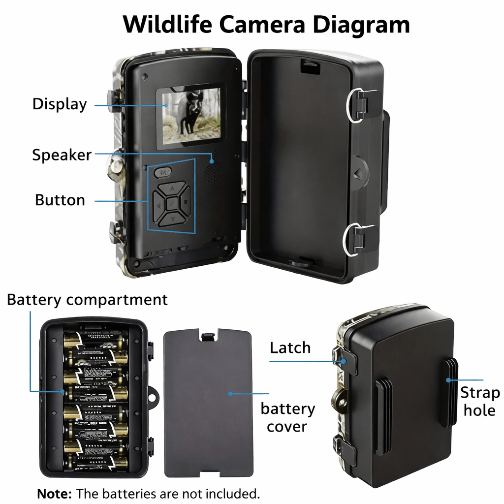 Wildlife Camera, Outdoor Camera with Night Vision, Weatherproof Camera for Nature Observation, Trail Cam 12 MP 1080P_05