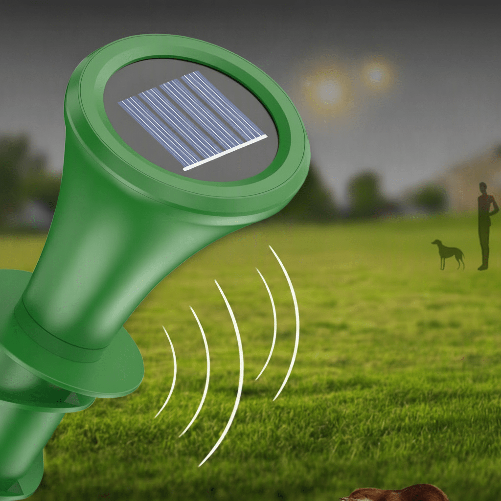 Solar Pest Repeller for Moles and Voles, Mole Repeller with Vibration
