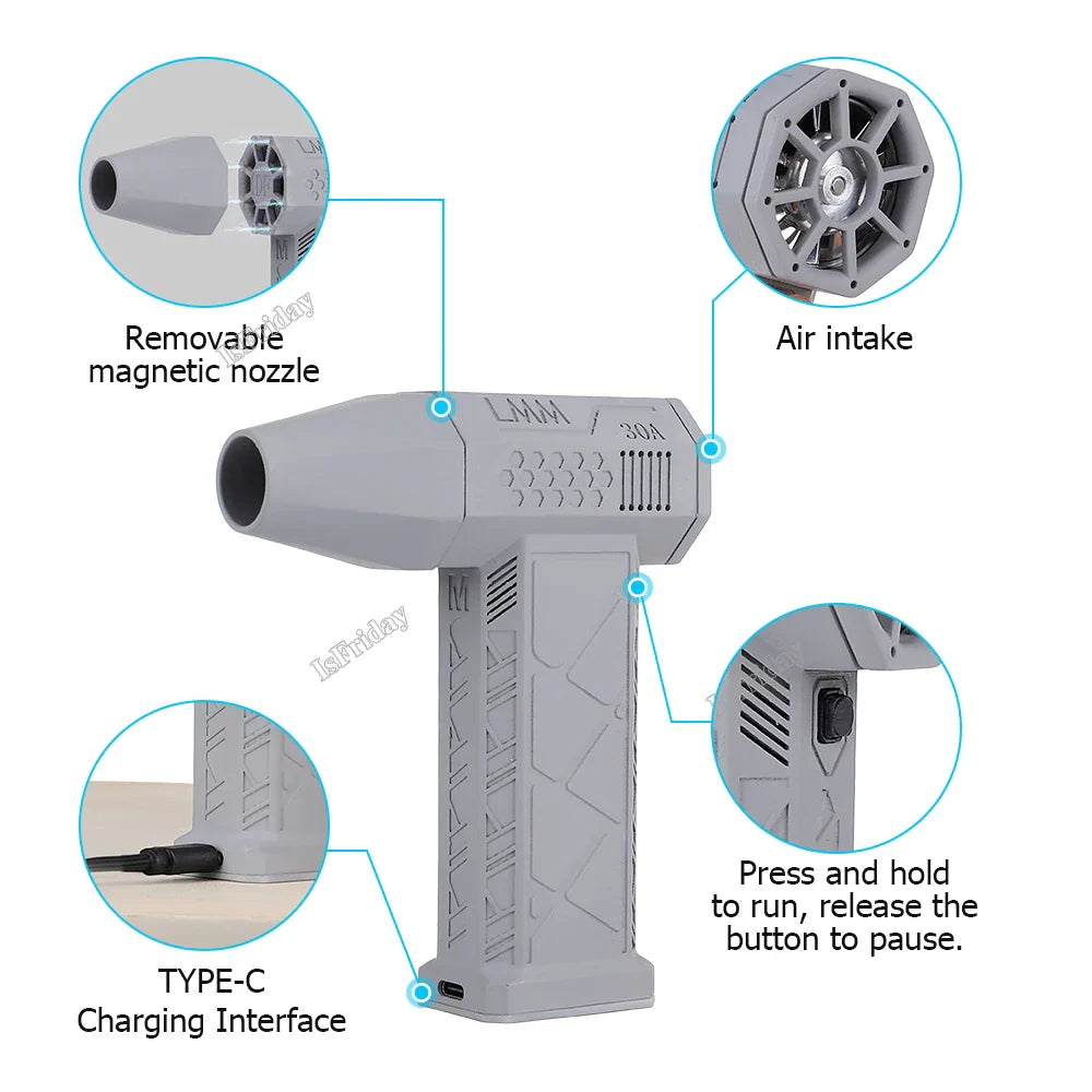 Cordless Electric Air Duster | High-Speed Blower with Rechargeable Battery | Eco-Friendly Dust Removal Tool for Home and Car 5