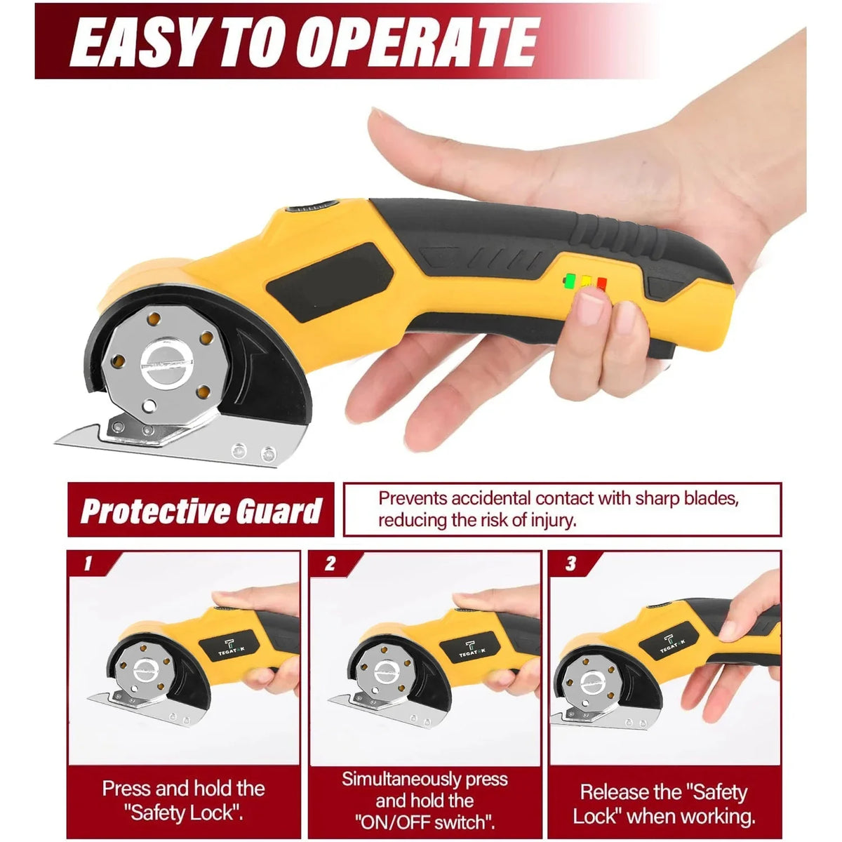 Electric Box Cutter, Electric Cutting Tool for Fabric and Leather