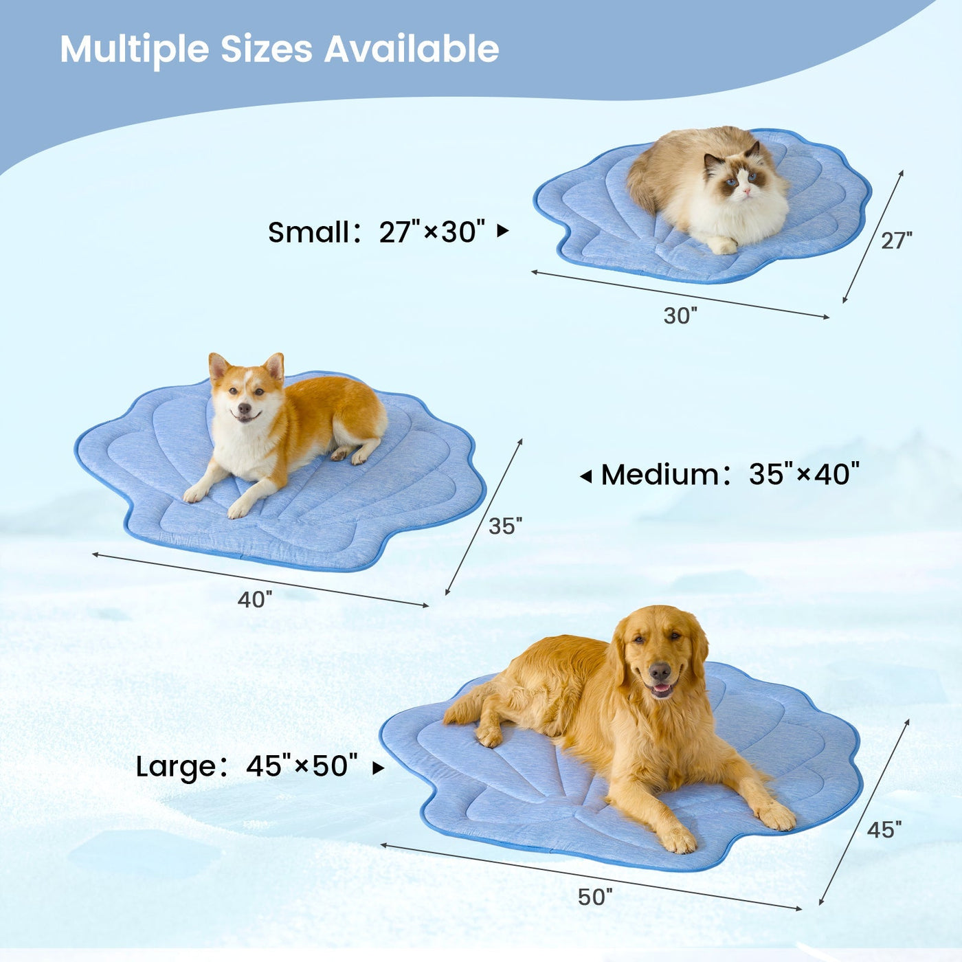 Cozy Bliss | Dog Cooling Mat with Instant Chill Fabric & Waterproof Design | Non-Slip Backing for Comfort 7