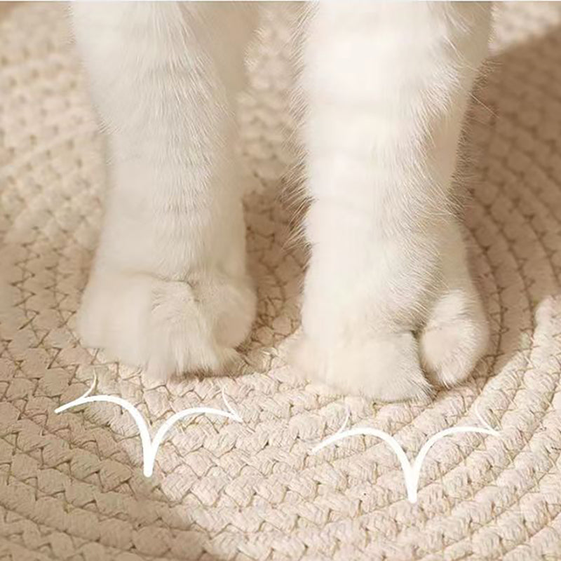 Cozy Haven | Cooling Cat Bed with Hand-Woven Design for Summer Comfort 5