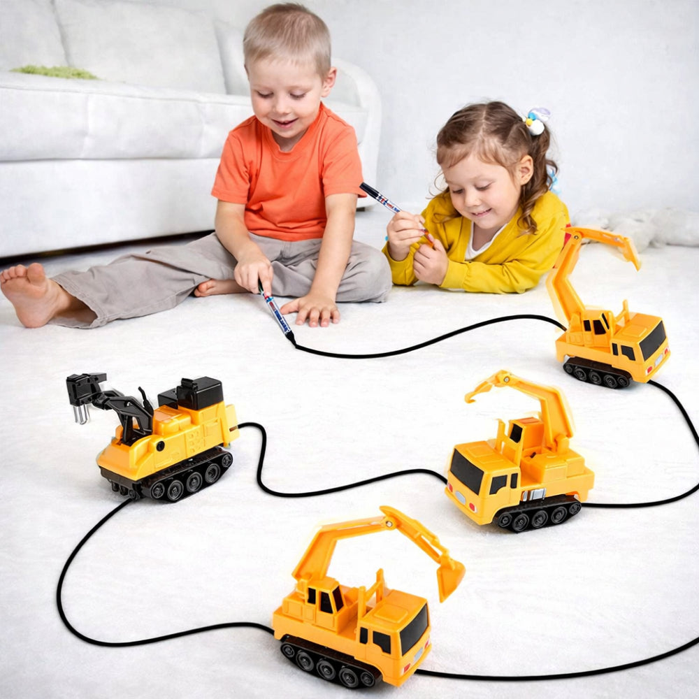 Creative Playset | Inductive Line Following Toy Car with Drawing Pen | Interactive Learning Tool for Kids Age 3+ 1