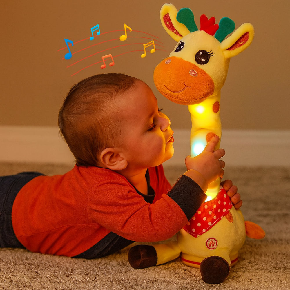 Cuddly Companion | Interactive Singing Giraffe Plush Toy with Nursery Rhymes & Speech Mimicry | Engaging Musical Toy for Early Learning 1