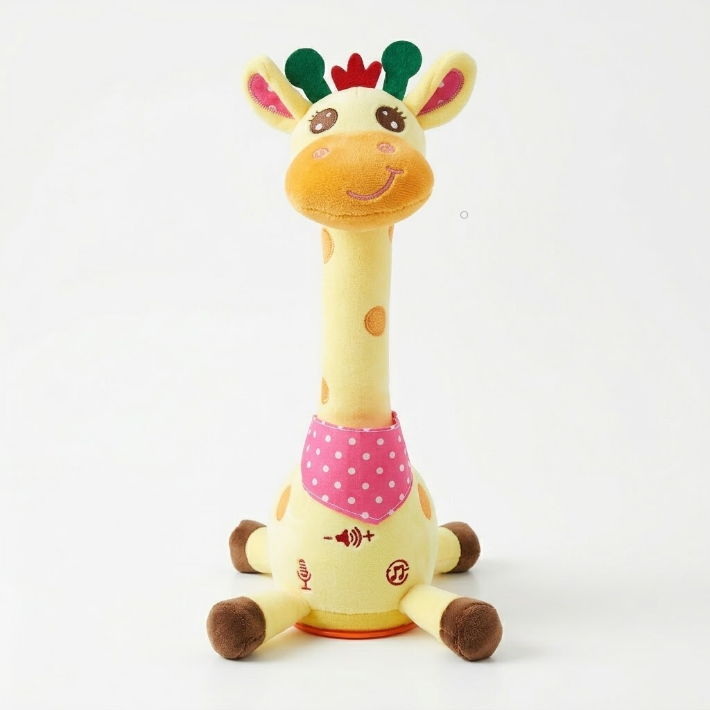 Cuddly Companion | Interactive Singing Giraffe Plush Toy with Nursery Rhymes & Speech Mimicry | Engaging Musical Toy for Early Learning 9
