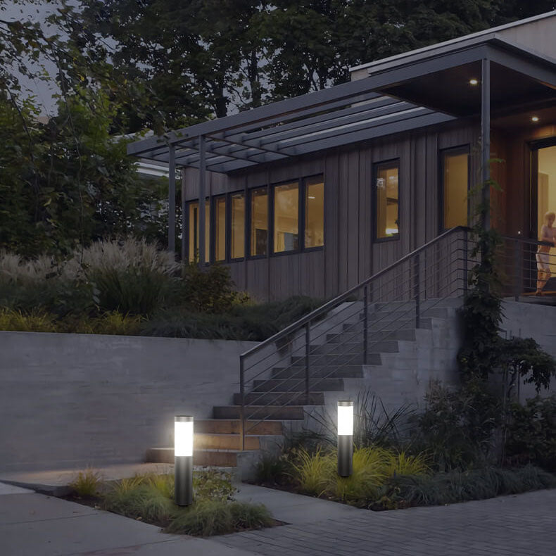CylindraGlow | Sleek Modern Solar LED Outdoor Garden Light 6