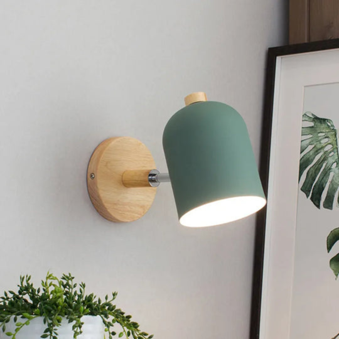 CylindraWood | Stylish Scandinavian LED Wall Sconce Lighting Fixture 3