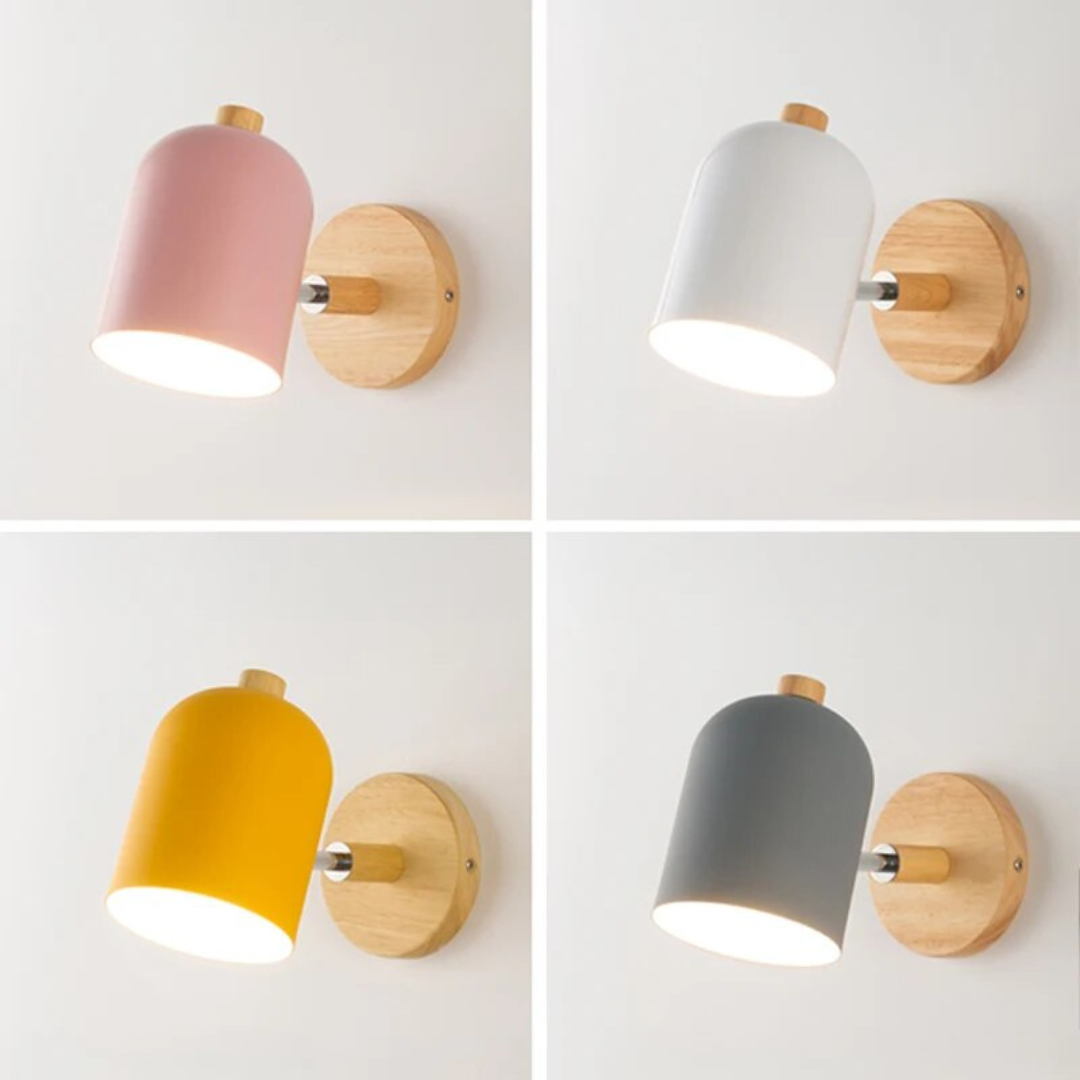 CylindraWood | Stylish Scandinavian LED Wall Sconce Lighting Fixture 7