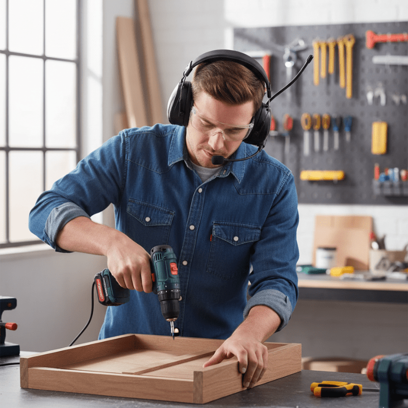 Ear Defenders with DAB Radio, Bluetooth Ear Defenders with Microphone
