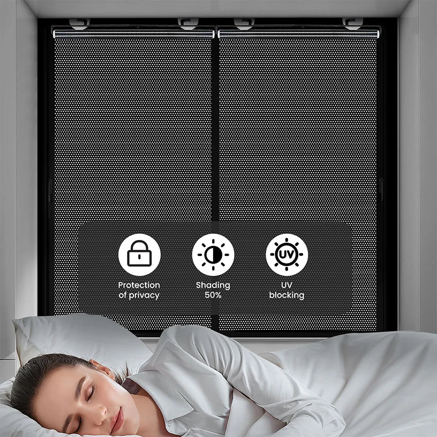 Blackout Blinds No Drilling, Honeycomb Blinds with Thermal Insulation, Pleated Window Blinds for Balconies_03