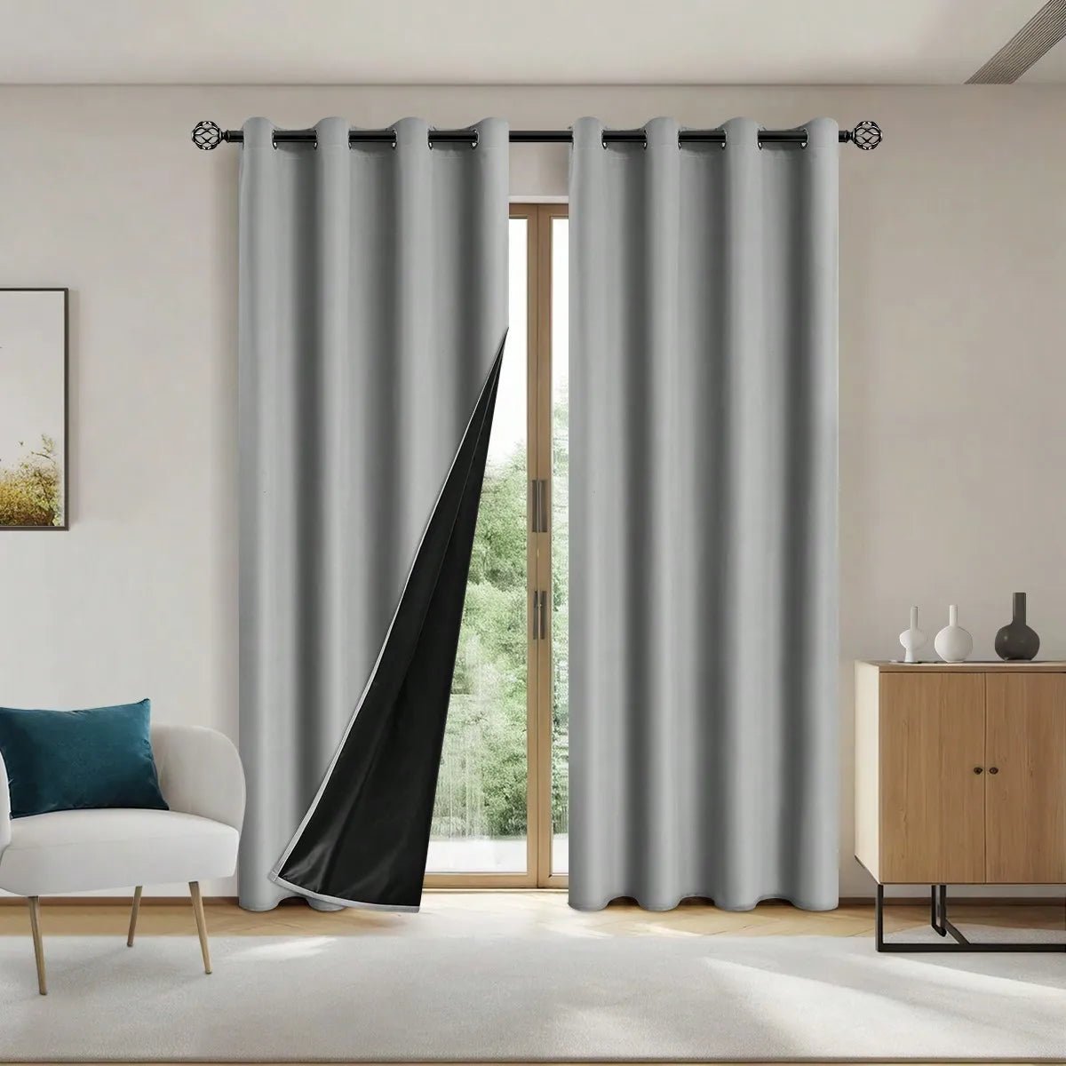 Blackout Curtains for Bedroom, Ready Made Curtains Sold as One Panel – image 5