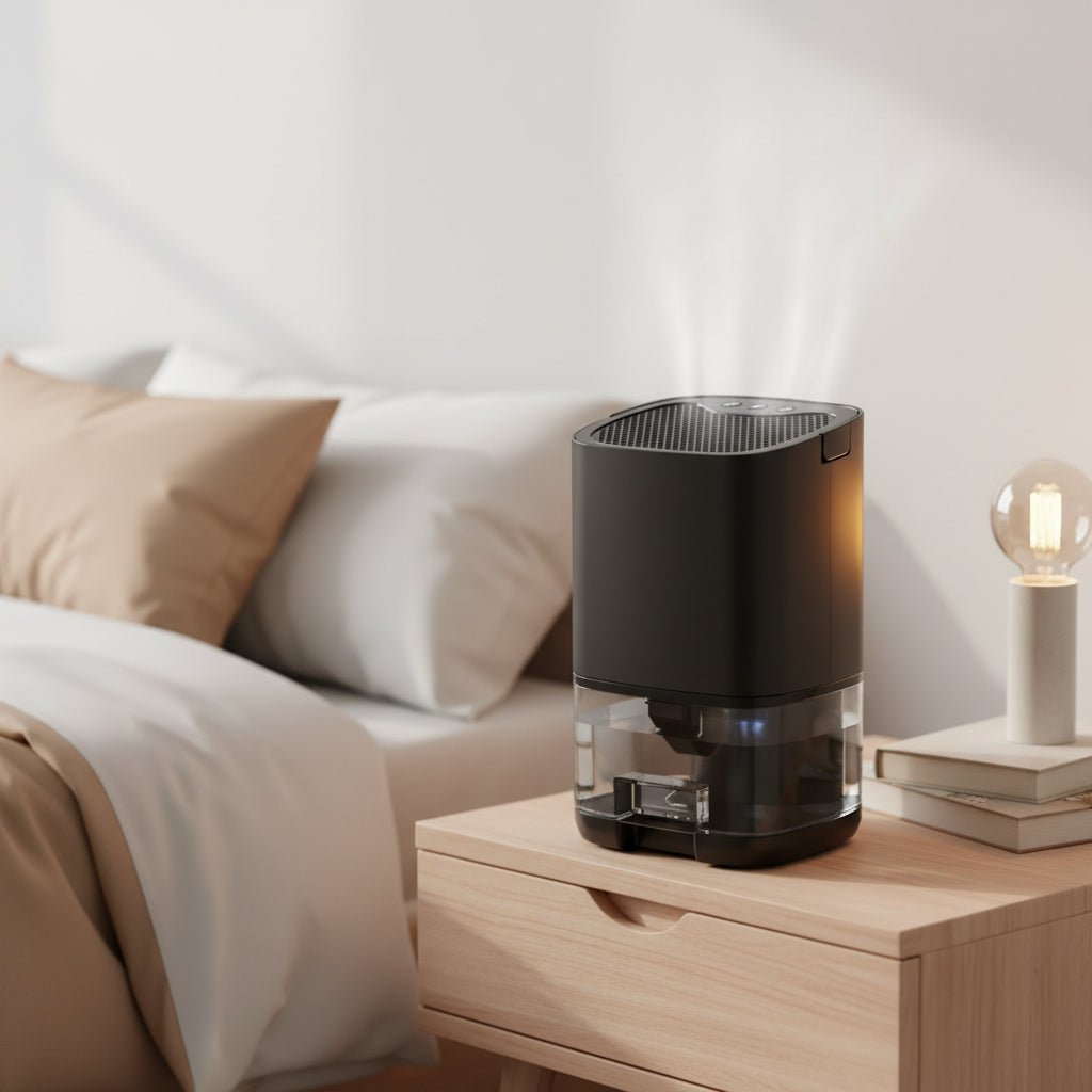 Dehumidifier, Mini Dehumidifier with LED Mood Light and 1 Litre Tank, Small Bathroom Dehumidifier for Bedroom and Office_04