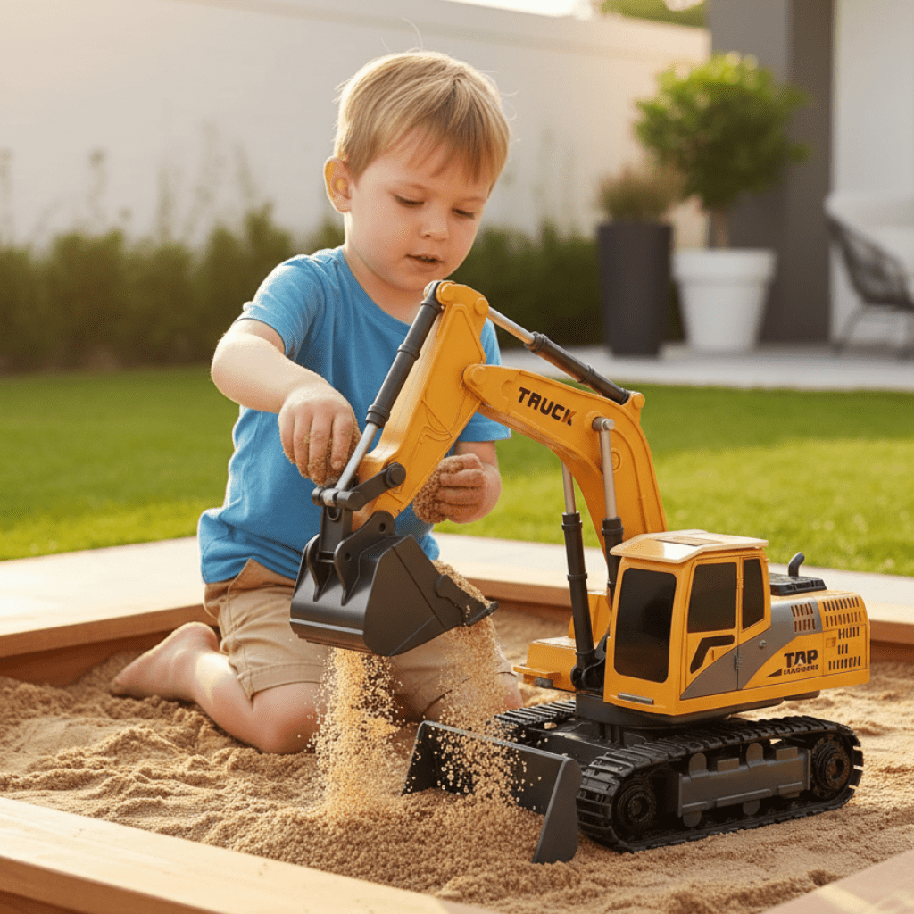 Metal RC Excavator with Lights and Sound, Remote Control Excavator