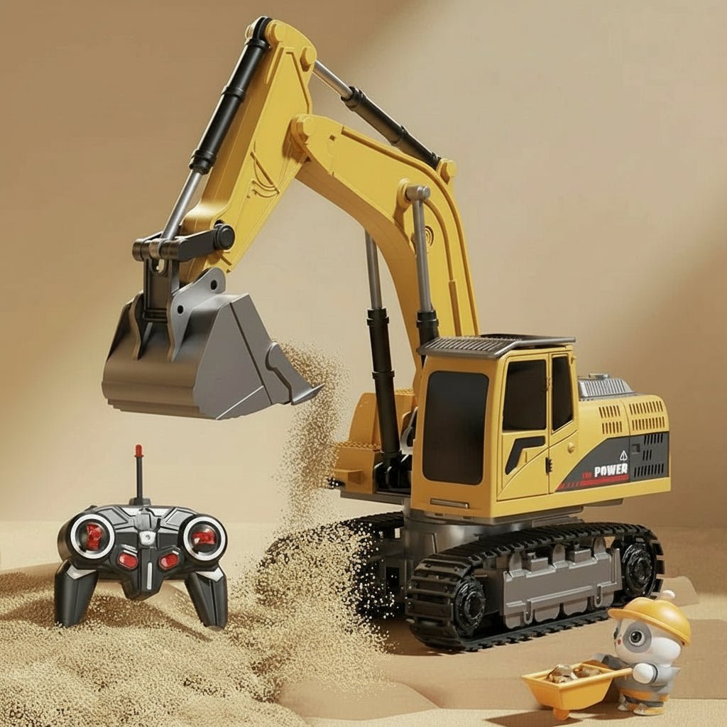 Metal RC Excavator with Lights and Sound – image 12