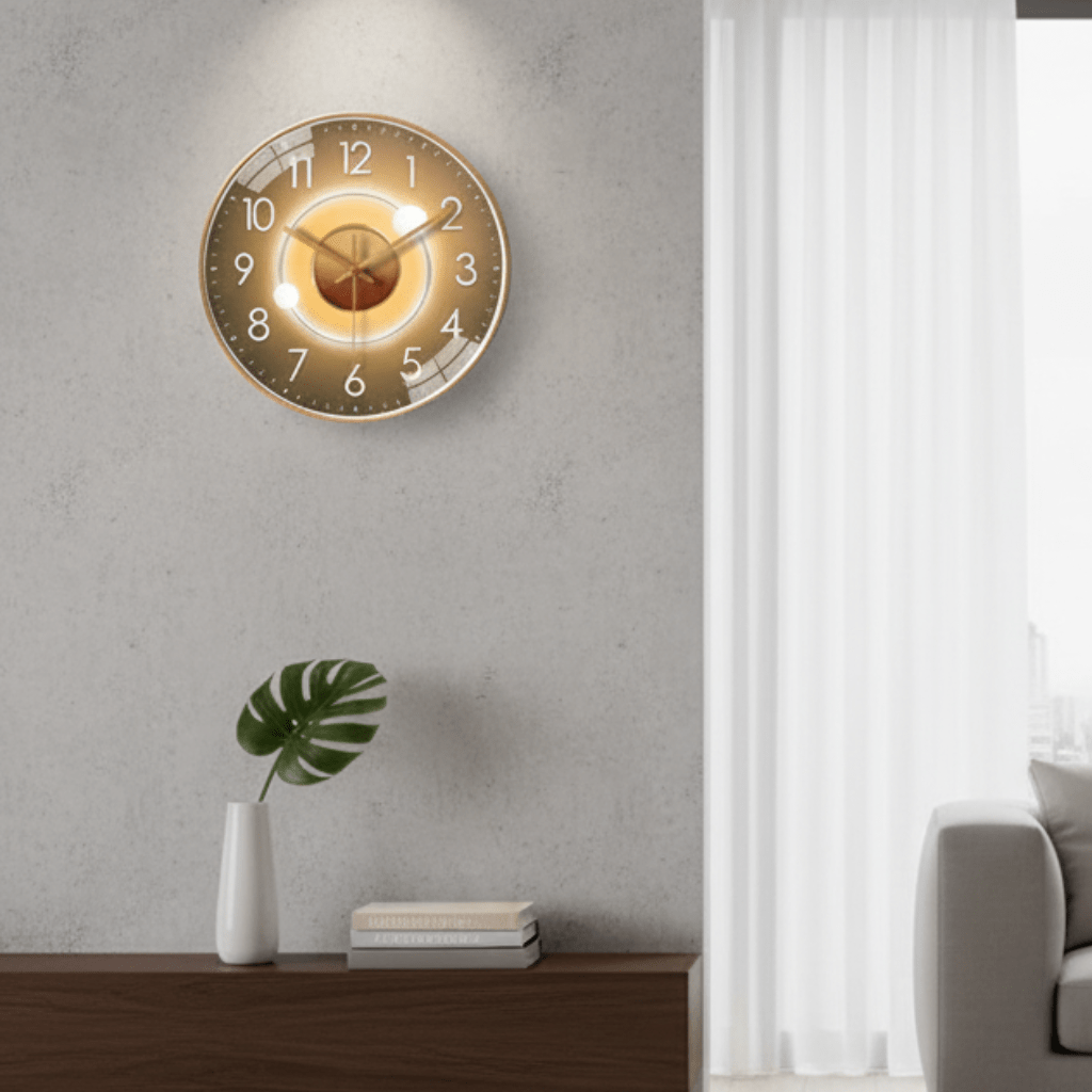 Silent Wall Clocks Non Ticking, Modern Wall Clock for Living Room and Bedroom, Black Wall Clock 30 cm