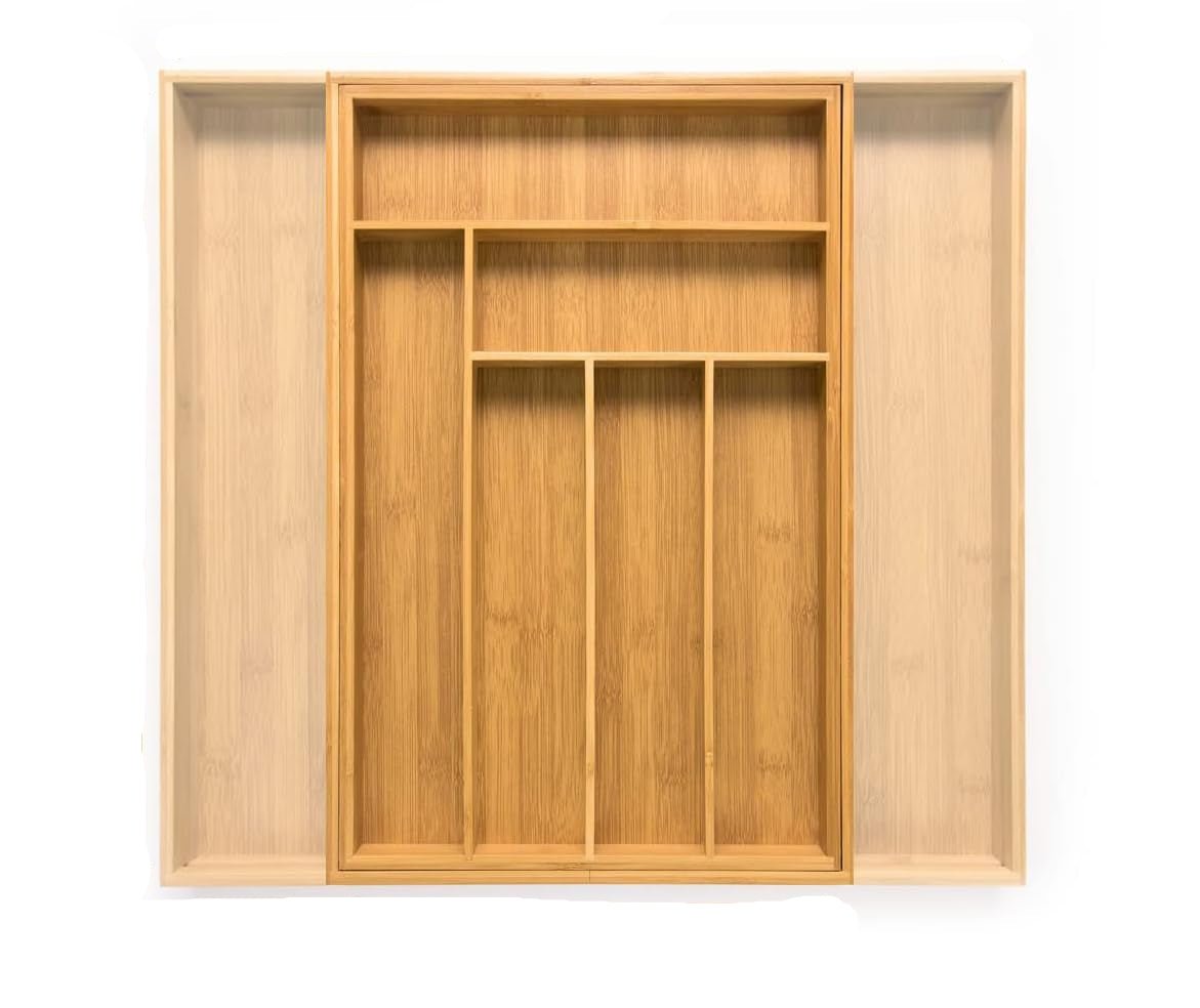 Kitchen Drawer Organiser, Bamboo Cutlery Tray, Expandable Cutlery Drawer Organiser, Wooden Cutlery Holder_03