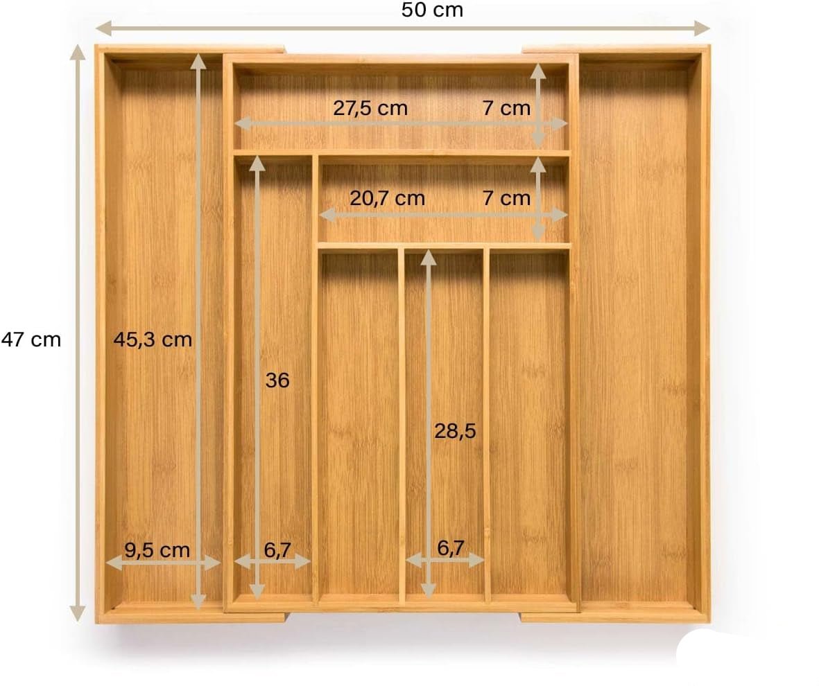 Kitchen Drawer Organiser, Bamboo Cutlery Tray, Expandable Cutlery Drawer Organiser, Wooden Cutlery Holder_04