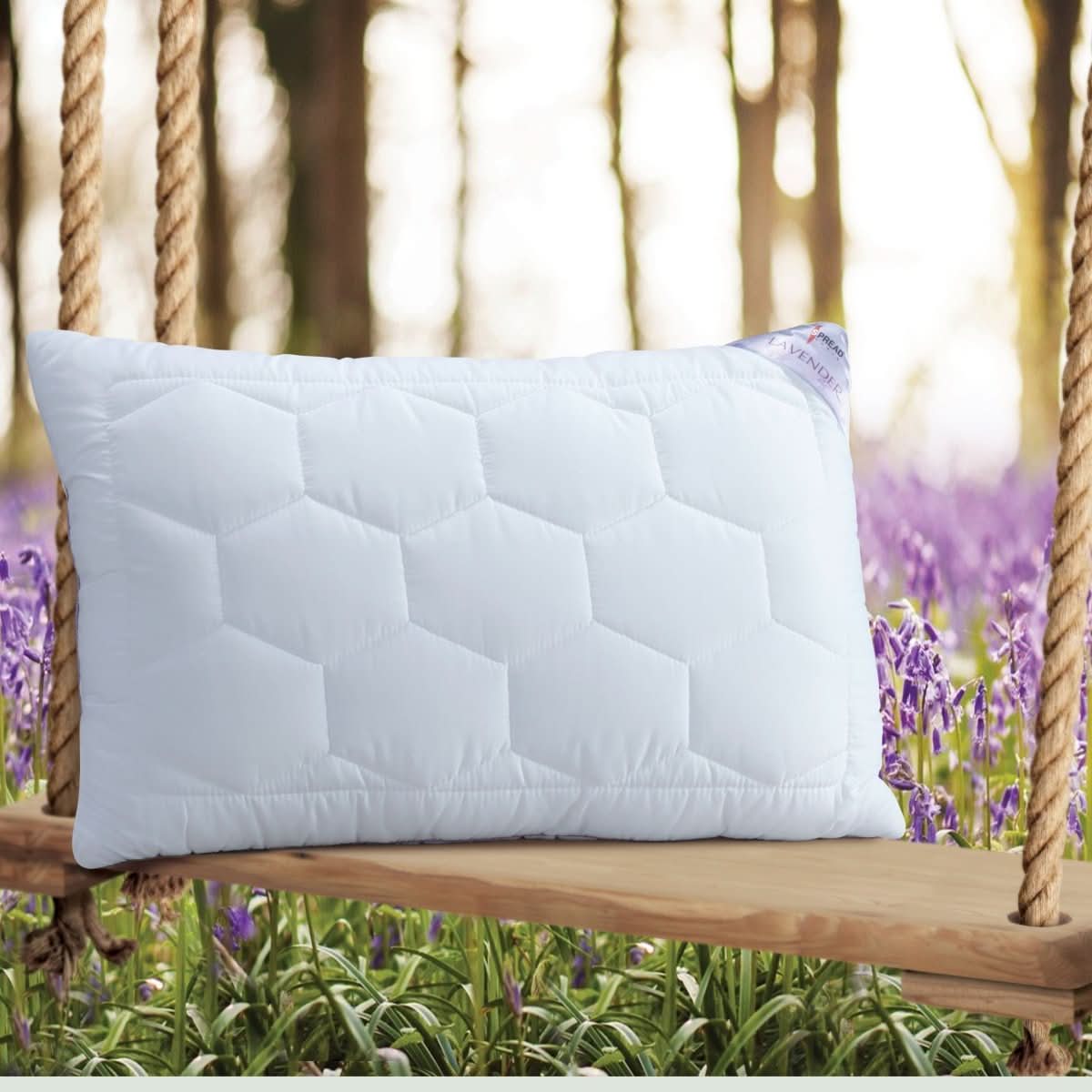 Bed Pillows for Sleeping, Soft Supportive Pillow with Cover, Anti Allergy Pillow with Lavender Scent, 48 x 74 cm
