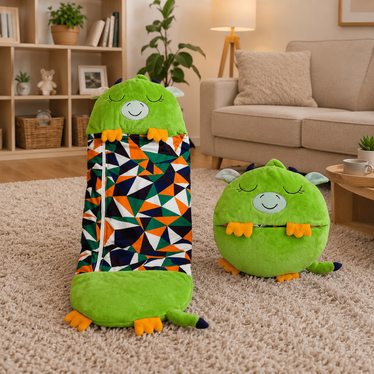 Soft Toy with Sleeping Bag, Kids Sleeping Bag for Sleepovers and Travel