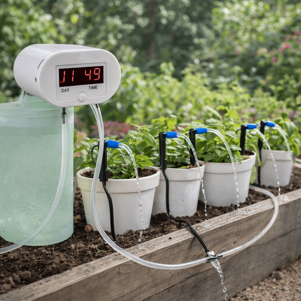 Drip Watering System for Houseplants, Automatic Watering System with Drip Irrigation Tubing for Self Watering Plants