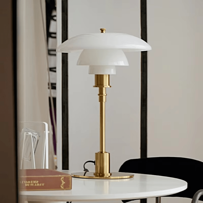 Dimmable Table Lamp with Warm LED Light, Glass Table Lamp for Living Room, Scandinavian Desk Lamp with E27 Socket_06