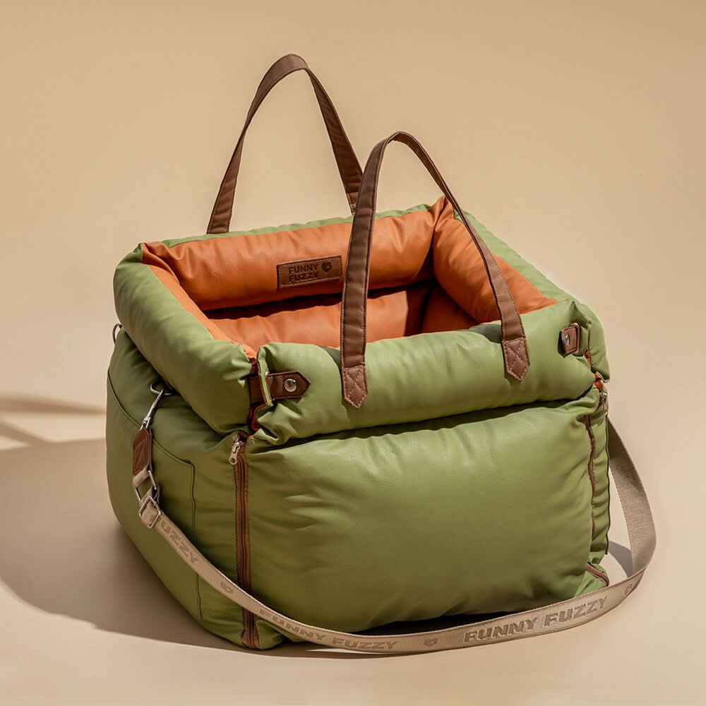 Dog Car Seat for Small and Medium Dogs, Elevated Dog Car Booster Seat with Integrated Safety Belt, Dog Car Bed_04