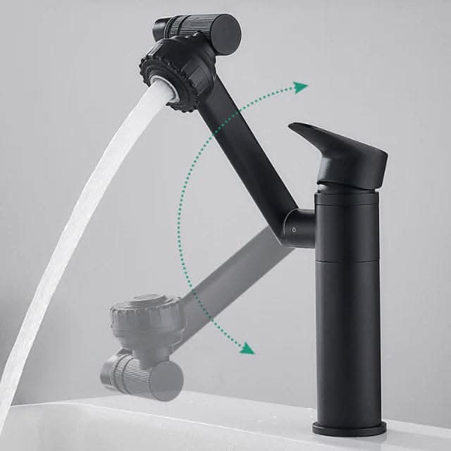 Flexible 360 Degree Bathroom Tap, Single Hole Basin Tap in Stainless Steel – image 6
