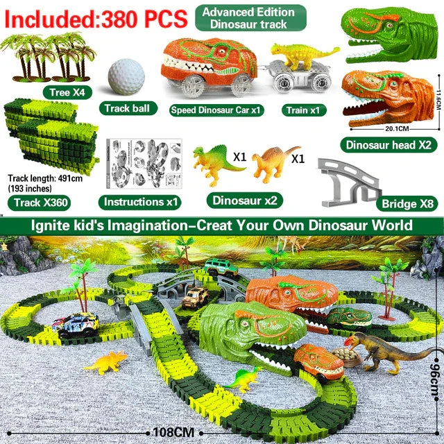 Dino Express | Racing Dinosaur Train Set with Customizable Tracks | Fun and Engaging Playtime for Kids 5