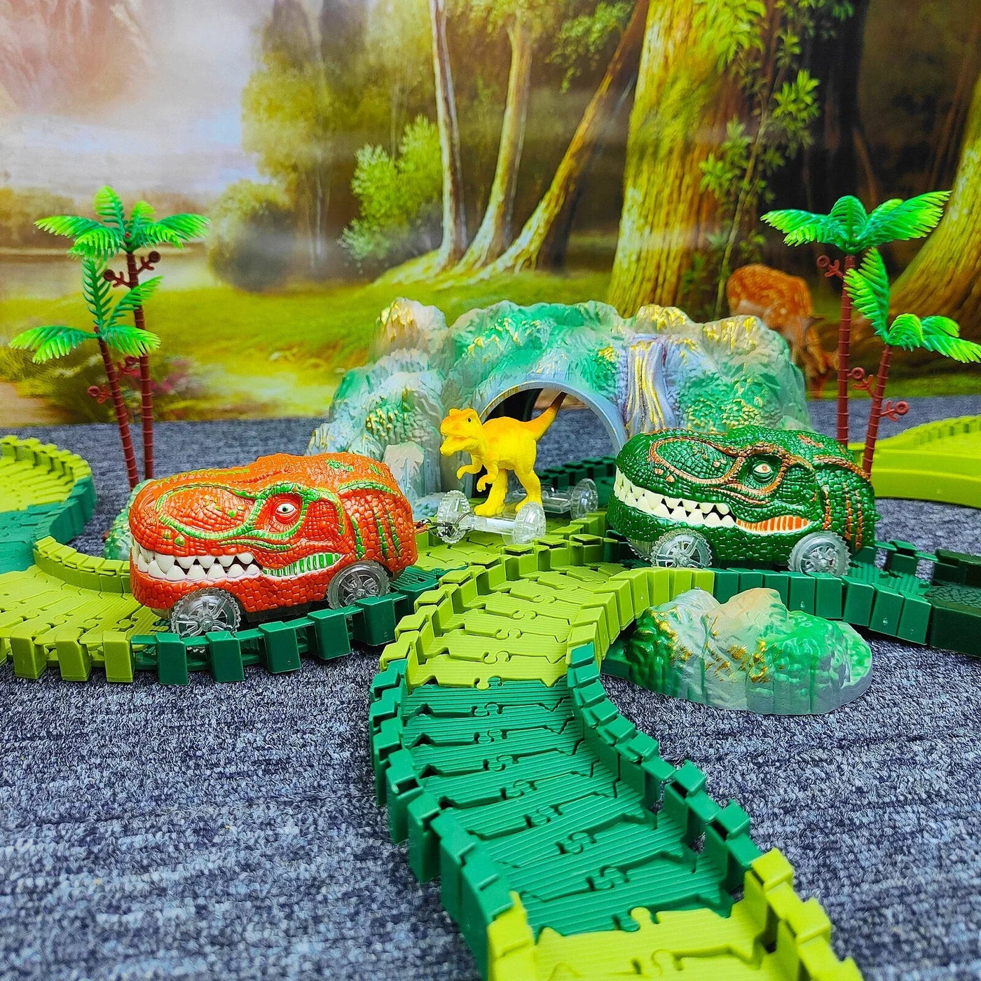 Dino Express | Racing Dinosaur Train Set with Customizable Tracks | Fun and Engaging Playtime for Kids 8