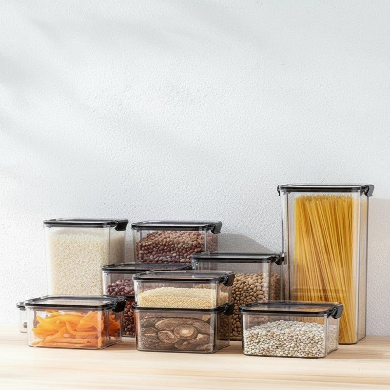 Airtight Food Storage Containers with Lids, Cereal Container Set 460 to 1800 ml, Kitchen Storage Containers for Pantry_01